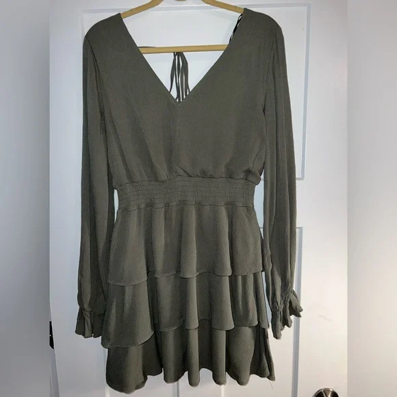 slim fit dress slacks BABARONI Chiffon Mother of The Bride Dress with V-Neck Lace Appliqued 3/4 Sleeves
